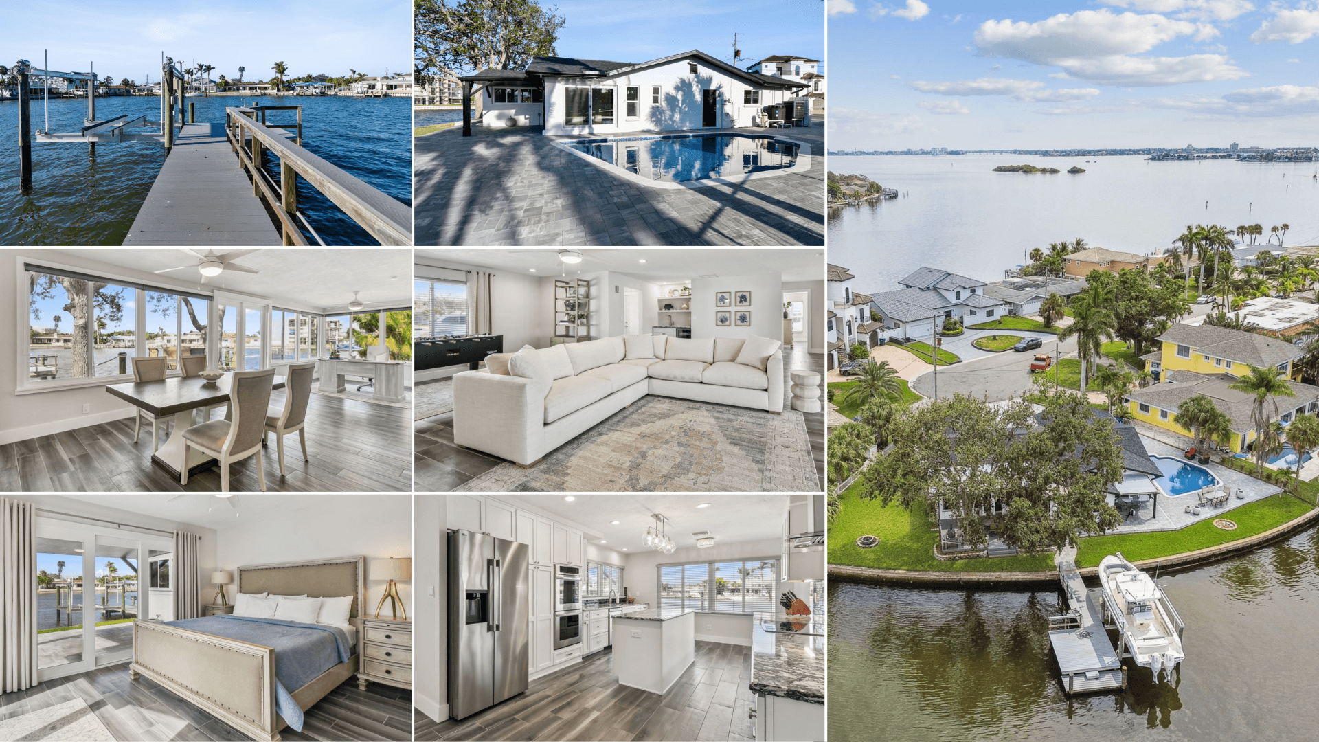 3 Bedroom Waterfront Home with Heated Pool 2 Mi from Beaches